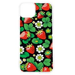 Strawberries Pattern Iphone 15 Tpu Uv Print Case by Salmanaz77