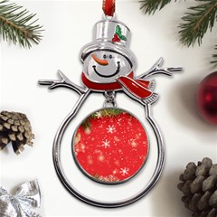 Christmas Ornament Metal Snowman Ornament by Salmanaz77