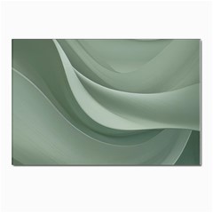 Silky Sage Abstract Elegant Print Design Postcard 4 x 6  (pkg Of 10) by dflcprintsclothing