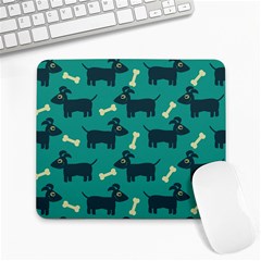 Happy Dogs Animals Pattern Large Mousepad by Ket1n9