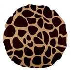 Animal Print Girraf Patterns Large 18  Premium Round Cushions Back