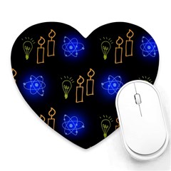 Background Doodles Candles Graphic Heart Mousepad by Bedest