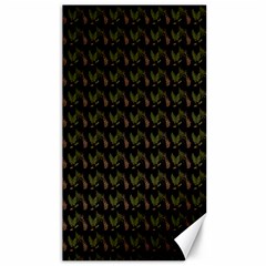 Fern Pattern 2 Black Canvas 40  X 72  by snowwhitegirl