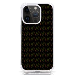 Fern Pattern 2 Black Iphone 14 Pro Tpu Uv Print Case by snowwhitegirl