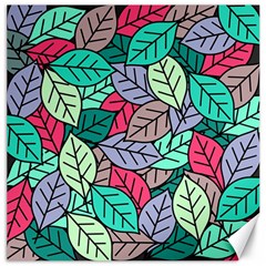 Pattern Leaves Background Nature Canvas 20  X 20  by Proyonanggan