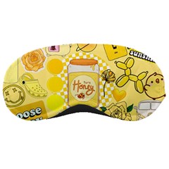 Marillo Pastel Zkt, Aesthetic, Stickers, Yellow Sleep Mask by kyorashop23