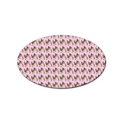 Fern Pattern 2 Pink Sticker Oval (100 Pack) by snowwhitegirl