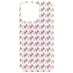 Fern Pattern 2 Pink Iphone 15 Pro Max Black Uv Print Pc Hardshell Case by snowwhitegirl