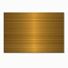 Gold, Desenho, Golden, Metal, Shiny, Postcards 5  X 7  (pkg Of 10) by kyorashop23