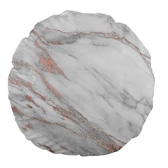 Rose Gold Marble, Rose Gold, Large 18  Premium Flano Round Cushions by kyorashop23