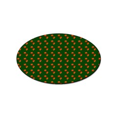 Kawaii Pumpkin Patt Green Sticker (oval) by snowwhitegirl