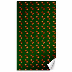 Kawaii Pumpkin Patt Green Canvas 40  X 72  by snowwhitegirl