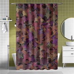 Monster Snake Hand Drawn Illustration Motif Random Pattern Shower Curtain 48  X 72  (small)  by dflcprintsclothing