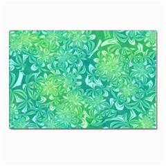 Retro Flower Pattern Design Batik Postcards 5  X 7  (pkg Of 10) by Posterlux