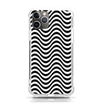 Black White Wave Pattern Wavy Water Seamless iPhone 11 Pro 5.8 Inch TPU UV Print Case Front