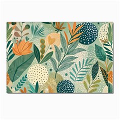 Leaves Pattern Flora Nature Postcard 4 x 6  (pkg Of 10) by Posterlux