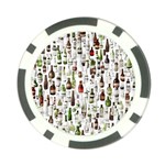 Bottle Chic Print Patterns Poker Chip Card Guard Front