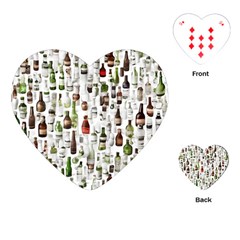 Bottle Chic Print Patterns Playing Cards Single Design (heart) by BellaVistaTshirt02