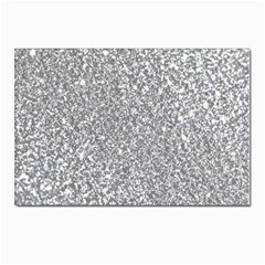 Silver Glitter Texture, Light Creative Background Postcards 5  X 7  (pkg Of 10) by kyorashop23