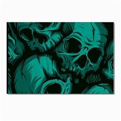 Skulls Postcard 4 x 6  (pkg Of 10) by kyorashop23