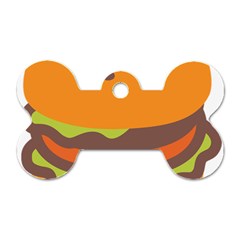 Hamburger Dog Tag Bone (two Sides) by anzea