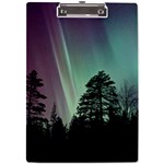 Silhouette Of Aurora Borealis A4 Acrylic Clipboard Front