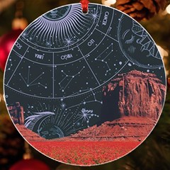 Astrology Surreal Surrealism Trippy Visual Art Uv Print Acrylic Ornament Round by Bedest