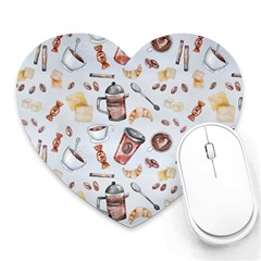 Coffee Mania Caffeine Heart Mousepad by Bedest