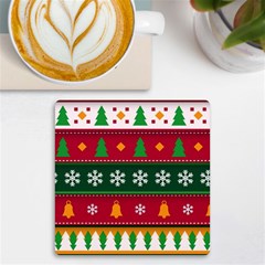 Christmas Time Pattern Christmas Ornament Uv Print Square Tile Coaster  by Bedest