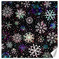 Shiny Winter Snowflake Abstract Christmas Cold Crystal December Canvas 20  X 20  by Bedest