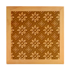 Flower Pattern Flora Floral Seamless Wood Photo Frame Cube by Salmanaz77