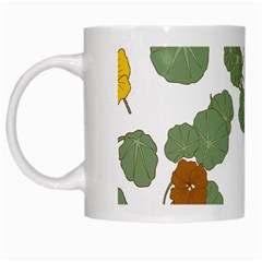 Nasturtium Flowers Plant Leaves White Mug by Salmanaz77