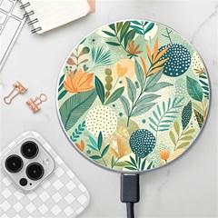 Leaves Pattern Flora Wireless Fast Charger(white) by Salmanaz77