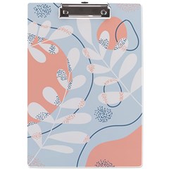 Pattern Plants Leaves Nature A4 Acrylic Clipboard by Bedest