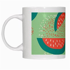 Watermelon Dots Summer Pattern White Mug by Bedest