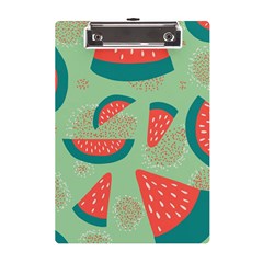 Watermelon Dots Summer Pattern A5 Acrylic Clipboard by Bedest