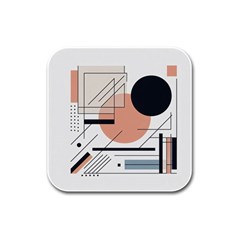 Abstract Architecture Rubber Square Coaster (4 Pack) by Bedest