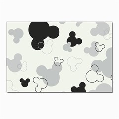 Mickey Mouse, Black, Classic, Cute, Disne Postcards 5  X 7  (pkg Of 10) by kyorashop23