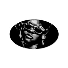 Afro Beauty Woman Portrait (ai+human) Sticker Oval (100 Pack) by dflcprintsclothing