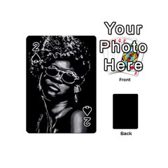 Afro Beauty Woman Portrait (ai+human) Playing Cards 54 Designs (mini) by dflcprintsclothing