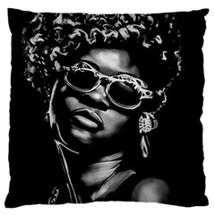 Afro Beauty Woman Portrait (ai+human) Standard Premium Plush Fleece Cushion Case (one Side) by dflcprintsclothing