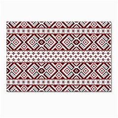 Illustration Of Ukrainian Folk Seamless Pattern Ornament Postcards 5  X 7  (pkg Of 10) by Grandong