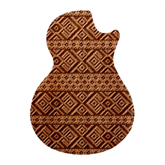 Illustration Of Ukrainian Folk Seamless Pattern Ornament Guitar Shape Wood Guitar Pick Holder Case And Picks Set by Grandong