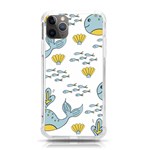 Whale Cartoon Whale Seamless Cartoon Character Animals Leaf iPhone 11 Pro Max 6.5 Inch TPU UV Print Case Front