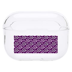 Violet White Pattern Hard Pc Airpods Pro Case by ytdream