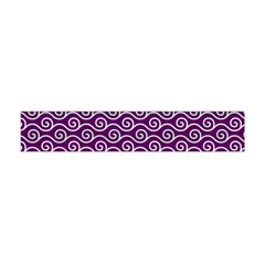 Violet White Pattern Premium Plush Fleece Scarf (mini) by ytdream