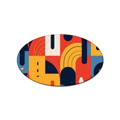 Abstract Pattern Sticker (oval) by Bedest