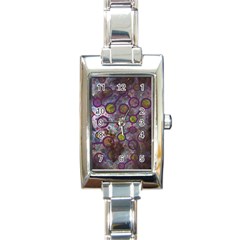 Abstract Molecular Space Art Rectangle Italian Charm Watch by ExtraAwesomeSauce