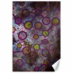 Abstract Molecular Space Art Canvas 12  X 18  by ExtraGoodSauce