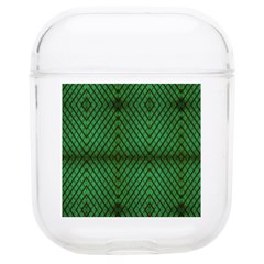 Green Diamond Grid Pattern Soft Tpu Airpods 1/2 Case by ExtraAwesomeSauce